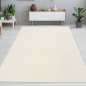 Preview: Weicher Wohnzimmerteppich mit niedrigflor und marokkanischem Muster in Creme