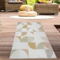 Preview: In- & Outdoor-Teppich mit geometrischem Design in natürlichen Farbtönen