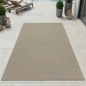 Preview: Teppich Outdoor grafisches Linienmuster wetterfest Terrasse Balkon Beige