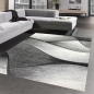 Preview: Teppich Wohnzimmer modernes Wellen Design in grau anthrazit - pflegeleicht