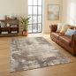 Preview: Design Teppich Beige Grau Vintage Optik modern elegant Wohnbereich