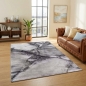 Preview: Design Teppich Grau Creme Steinstruktur modern elegant Wohnbereich