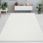 Preview: Schlafzimmer Wohnzimmer Teppich weich flauschig strapazierfähig allergikerfreundlich rutschfest in creme