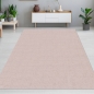 Preview: Teppich Weich Einfarbig Modern & Pflegeleicht für Wohnbereiche in rosa