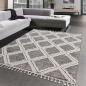 Preview: Orientalischer Teppich mit schönem Rautenmuster in beige