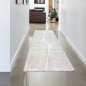 Preview: Weicher Hochflor Teppich Pflegeleicht mit modernem in Creme