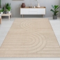 Preview: Wohnzimmerteppich Schimmer-Effekt  strapazierfähig  mit modernem Muster in Beige