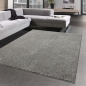 Preview: Waschbarer Shaggy Teppich für Wohnzimmer – rutschfest – in grau