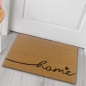 Preview: Home Kokos Fußabtreter | schlichtes Design in braun-beige