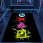Preview: Gaming-Teppich mit lebendigen Neon-Farben und ikonischen Symbolen