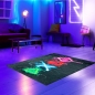 Preview: Gaming-Teppich mit lebendigen Neon-Farben und ikonischen Symbolen