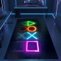 Preview: Rutschfester Gamingteppich im Neonfarbenen Muster