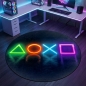 Preview: Rutschfester Gamingteppich im Neonfarbenen Muster