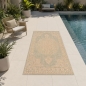 Preview: Teppich Grün Braun Ornament In & Outdoor