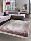 Preview: Wollteppich Orientteppich Luxus mit seidigem Glanz in creme rot blau