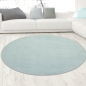 Preview: Wohnzimmer Shaggy Teppich mit weichem Hochflor in blau