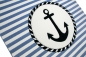 Preview: Teppich Kinderzimmer Babyzimmer Jungen Anker maritim blau crème schwarz