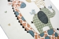 Preview: Teppich Kinderzimmer Babyzimmer Zootiere Affe Giraffe Elefant Zebra blau grün