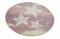 Preview: Spiel Teppich Kinderzimmer Sterne Himmel Wolken Design rosa creme