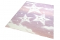 Preview: Spiel Teppich Kinderzimmer Sterne Himmel Wolken Design rosa creme