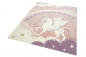 Preview: Spiel Teppich Kinderzimmer Himmel Wolken Regenbogen Einhorn rosa creme