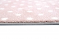 Preview: Kinderteppich Kinderzimmer Spiel Teppich Herzchen Regenbogen Punkte Design creme rosa grau