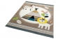 Preview: Spielteppich Kinderzimmer Löwe Indianer Zelt Kaktus Zebra creme beige blau braun