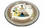 Preview: Spielteppich Kinderzimmer Löwe Indianer Zelt Kaktus Zebra creme beige blau braun