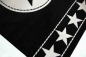 Preview: Kinderteppich Spielteppich Kinderzimmer Teppich Stern schwarz creme