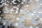Preview: Teppich modern Wohnzimmer Teppich Mosaik grau braun beige