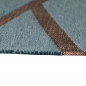 Preview: Moderner Teppich Orientteppich Kelim Kilim türkis bronze gold