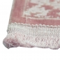 Preview: Orientteppich Wohnzimmerteppich Barock Vintage Rosa mit Fransen