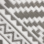 Preview: Recyclebar Outdoor-Teppich mit Azteken-Muster in grau