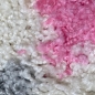 Preview: Hochflor Shaggy Teppich Karomuster rosa grau creme