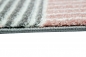 Preview: Teppich Wohnzimmer Teppich Karo pastell rosa creme grau
