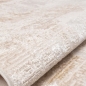 Preview: Eleganter Wohnzimmer-Teppich | glänzend | in beige-weiß