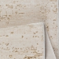 Preview: Abstrakter Wohnzimmer-Teppich| hochwertig & elegant| gold-weiß