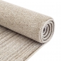Preview: Moderner Kurzflor Teppich Creme Braun mit grafischem Rautendesign