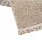 Preview: Moderner Kurzflor Teppich Creme Braun mit grafischem Rautendesign