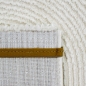 Preview: Moderner Recycling-Teppich • ovale Linienformen • in creme