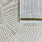 Preview: Wohnzimmerteppich Schlafzimmerteppich Recycle mit modernen ovalen Formen liniert in beige