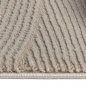 Preview: Moderner Recycling-Teppich • ovale Linienformen • in beige