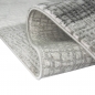Preview: Designer Wohnzimmerteppich Wolle in Grau Creme