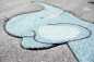 Mobile Preview: Teppich Kinderzimmer Elefant Punkte grau blau