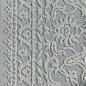 Preview: Recycling Teppich Grau Ornament Stil modern Wohnbereich