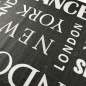 Preview: Teppich Sisal Optik Küchenläufer City New York London Paris schwarz weiss