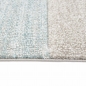 Preview: Moderner Teppich Kurzflor Wohnzimmerteppich Konturenschnitt Karo abstrakt pastell blau taupe