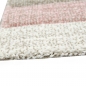 Preview: Moderner Teppich Kurzflor Wohnzimmerteppich Konturenschnitt Karo abstrakt pastell rosa braun taupe