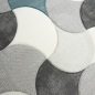 Preview: Designer Teppich Wohnzimmerteppich Kurzflor Tropfen türkis grau blau
