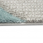 Preview: Designer Teppich Wohnzimmerteppich Kurzflor Tropfen türkis grau blau